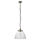 Hansen Retro Grand Ceiling Pendant Light In Brushed Silver Finish 106896