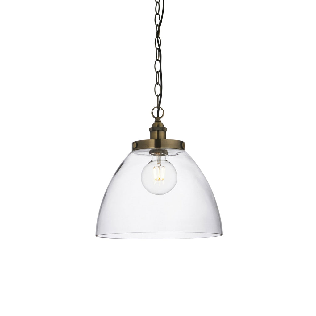 Hansen Retro Grand Ceiling Pendant Light In Antique Brass Finish 102926