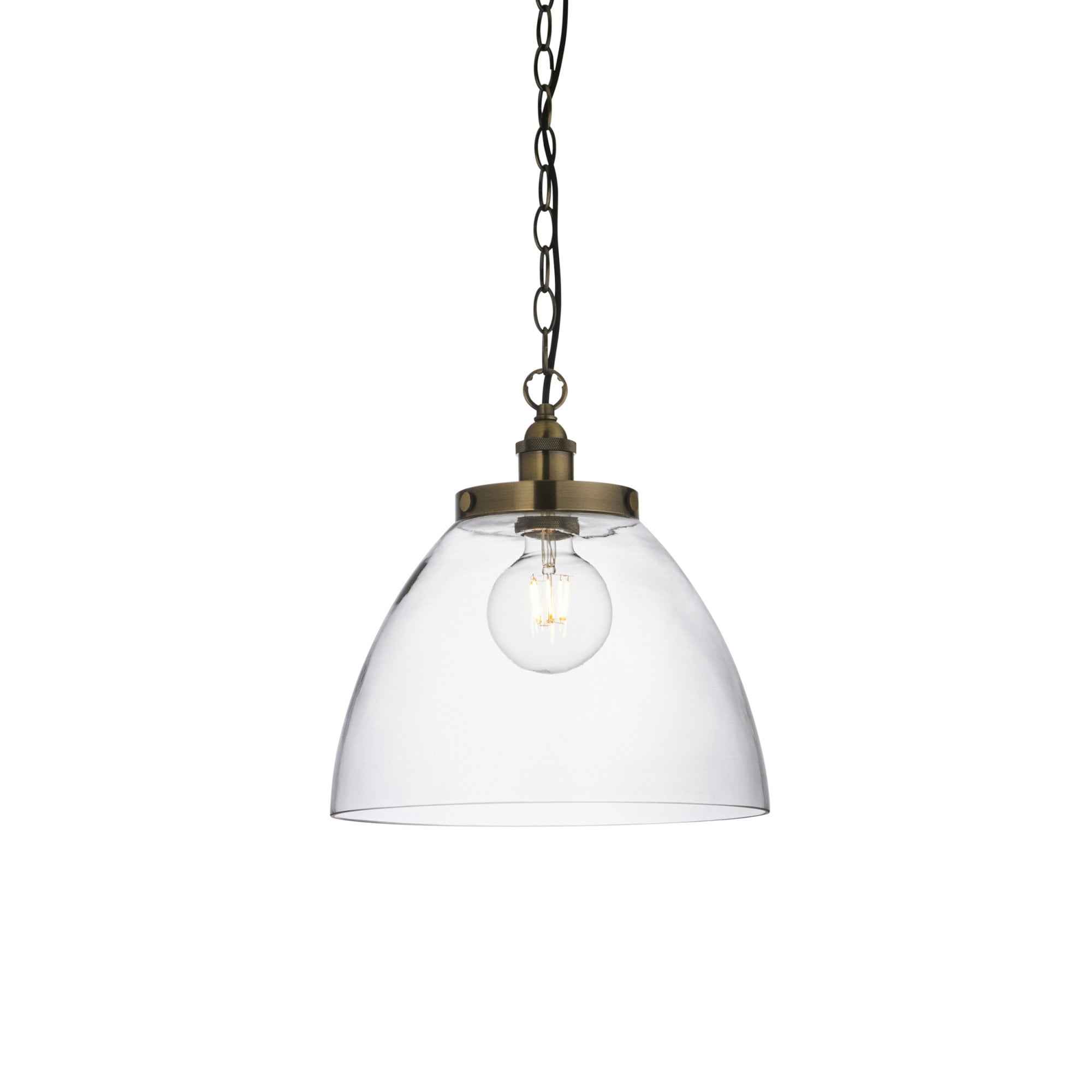 Hansen Retro Grand Ceiling Pendant Light In Antique Brass Finish 102926