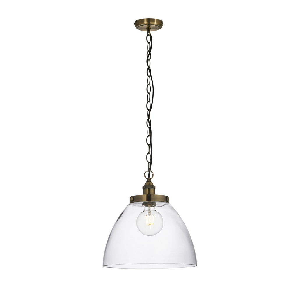 Hansen Retro Grand Ceiling Pendant Light In Antique Brass Finish 102926