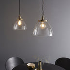 Hansen Retro Grand Ceiling Pendant Light In Antique Brass Finish 102926