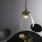 Hansen Retro Grand Ceiling Pendant Light In Antique Brass Finish 102926