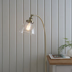 Hansen Retro Adjustable Floor Lamp In Antique Brass Finish 77860