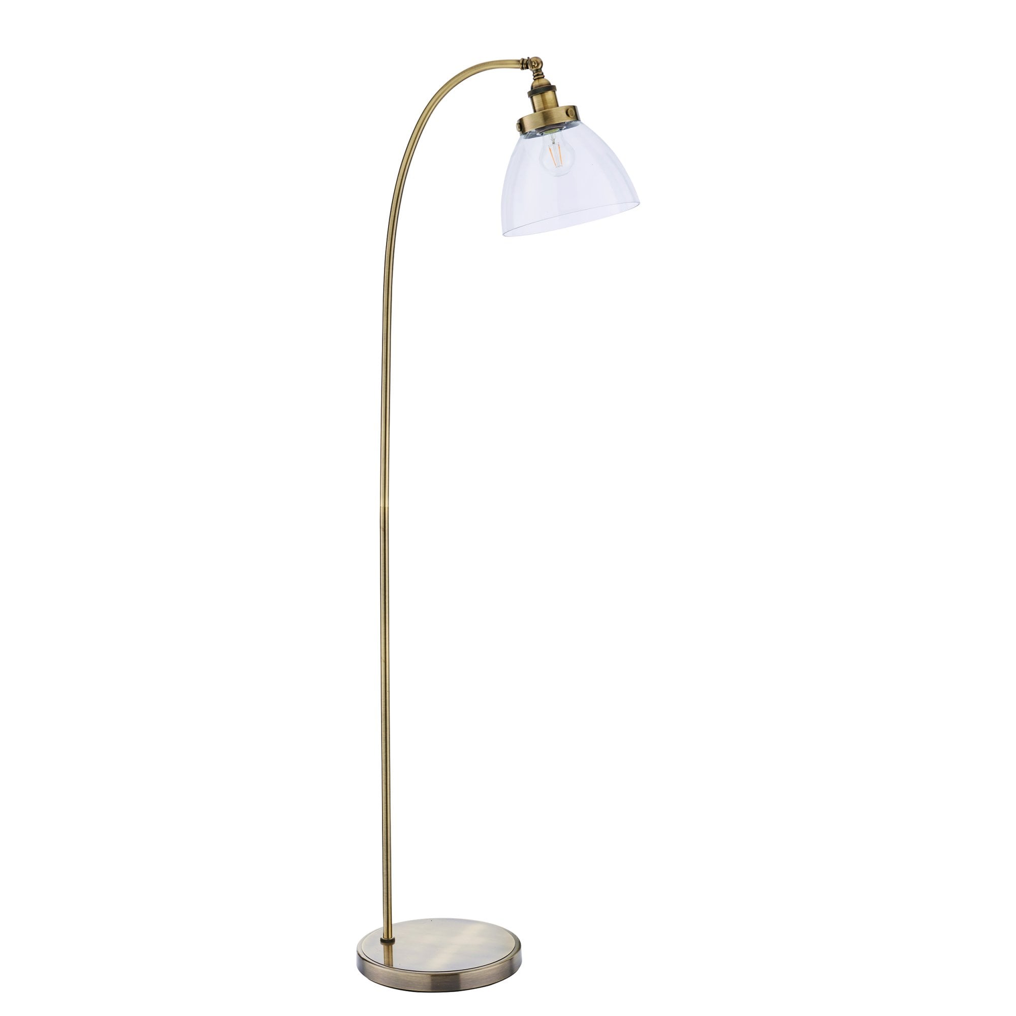 Hansen Retro Adjustable Floor Lamp In Antique Brass Finish 77860