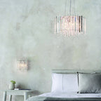 Hanna Elegant Crystal Ceiling Pendant Light In Chrome Finish 78699