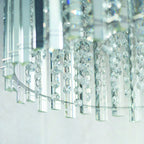 Hanna Elegant Crystal Ceiling Pendant Light In Chrome Finish 78699