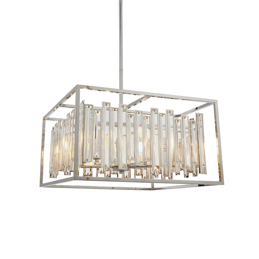 Acadia 6 Light Crystal Ceiling Pendant Light In Polished Chrome Finish 81931