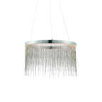Zelma Stunning LED Ceiling Pendant Light In Chrome Finish With Silver Chain Detail 73768