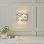 HUDSON-2WBCH 2 Light Diamond Crome & Crystal Wall Bracket