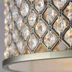 Hudson Crystal Semi Flush Ceiling Light In Antique Brass Finish 70558