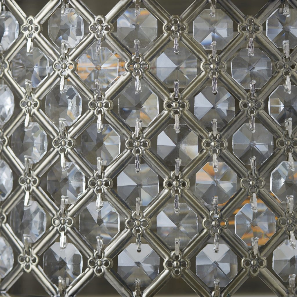 Hudson Crystal Glass Wall Light In Antique Brass Finish 70559