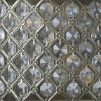 Hudson Crystal Glass Wall Light In Antique Brass Finish 70559