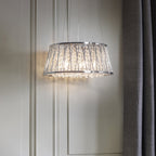 Sophia Stylish 5 Light Ceiling Pendant Light In Chrome Finish With Clear Crystal Glass 76694