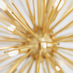 Orta Modern Nine Light Ceiling Pendant In Matt Brushed Gold Effect Finish 70575