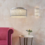Galina Stylish Crystal Wall Light In Polished Chrome Finish 81978