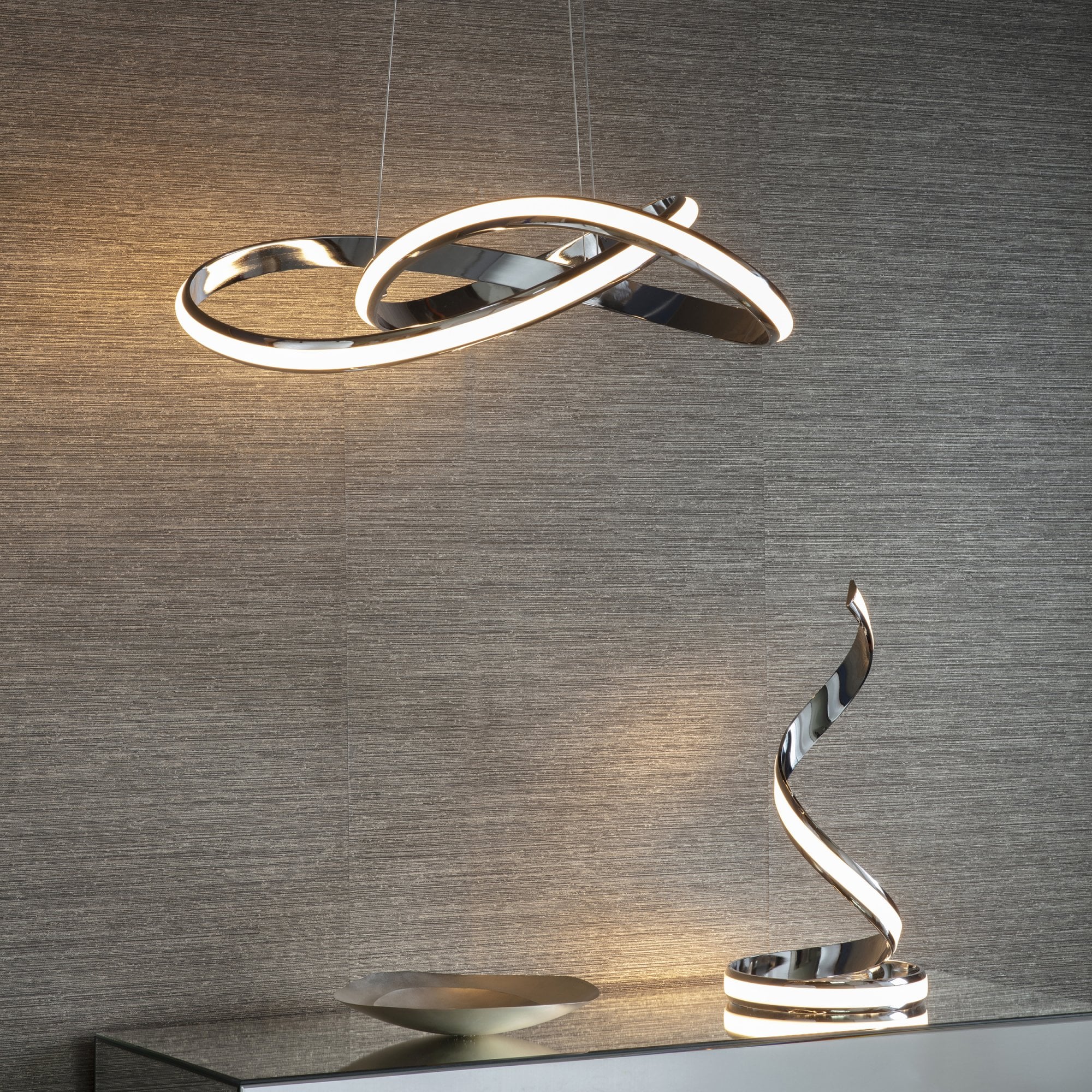 Aria LED Ceiling Pendant Light In Polished Chrome Finish 76394