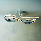 Aria LED Semi Flush Ceiling Light In Polished Chrome Finish 76393