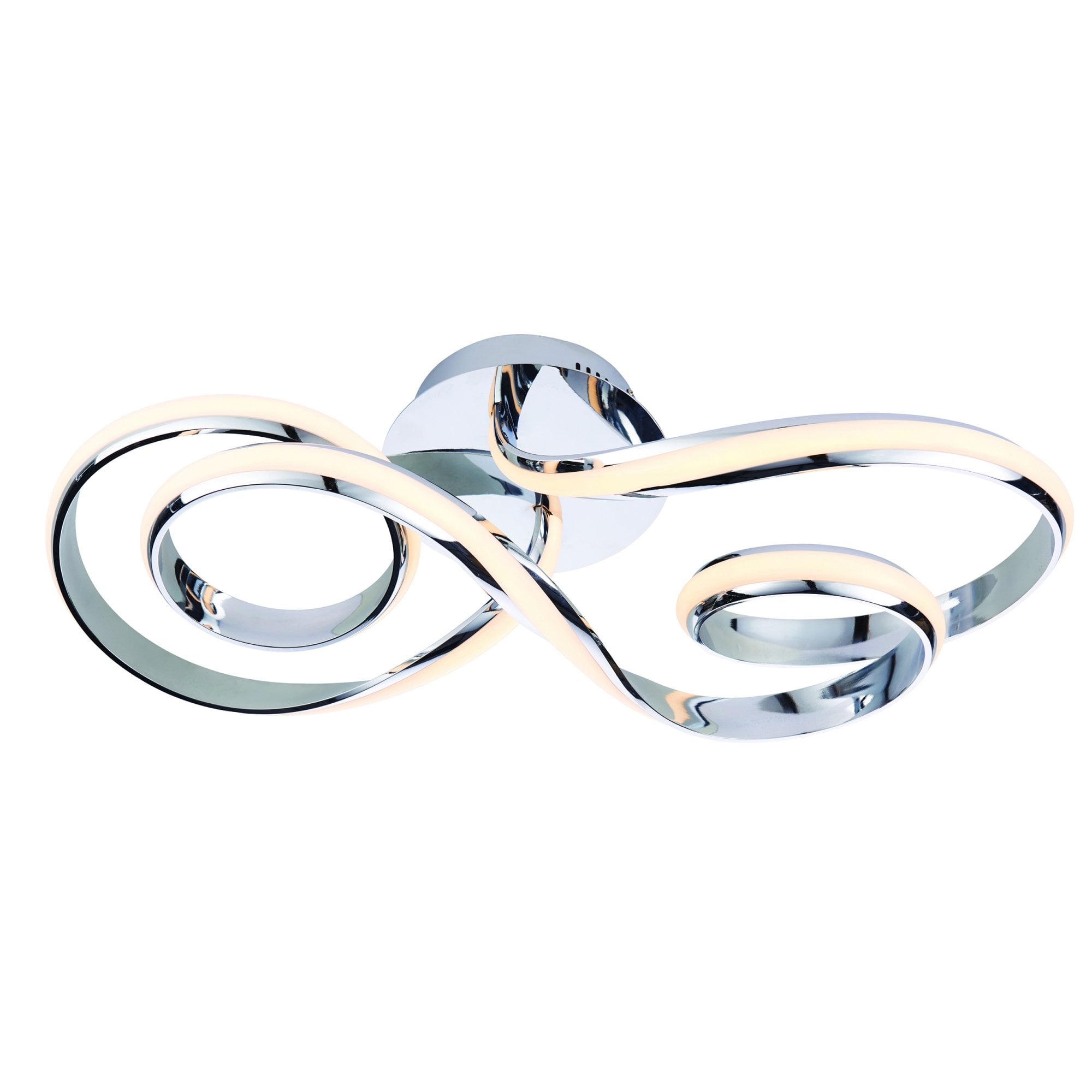 Aria LED Semi Flush Ceiling Light In Polished Chrome Finish 76393