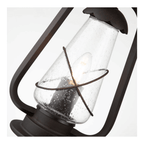 Miners Outside Ceiling Pendant Lantern In Old Bronze Finish With Seeded Glass IP44
