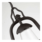 Miners Outside Ceiling Pendant Lantern In Old Bronze Finish With Seeded Glass IP44