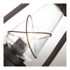 Miners Outside Pedestal Lantern In Old Bronze Finish With Seeded Glass IP44