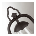 Miners Outside Pedestal Lantern In Old Bronze Finish With Seeded Glass IP44