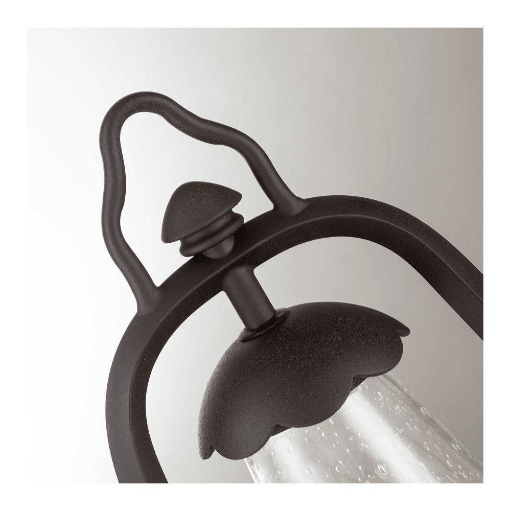 Miners Outside Pedestal Lantern In Old Bronze Finish With Seeded Glass IP44