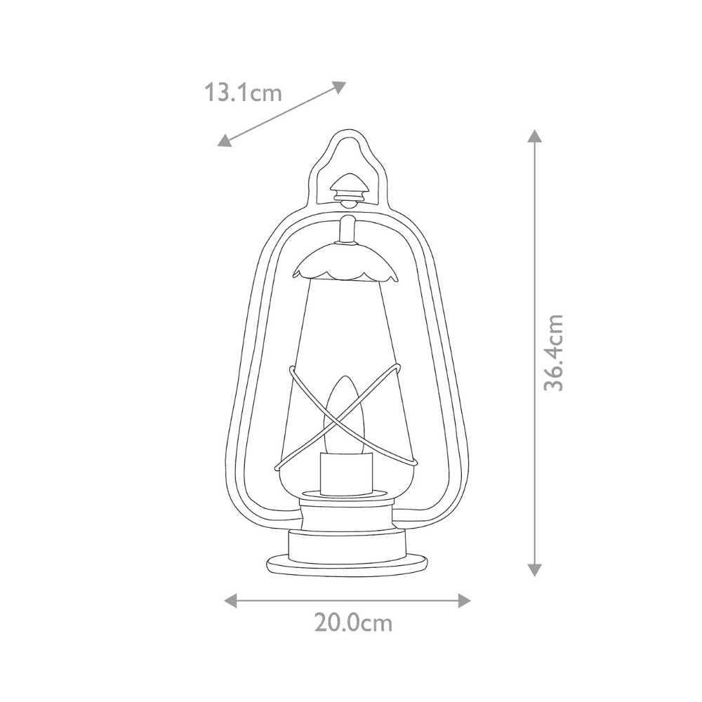 Miners Outside Pedestal Lantern In Old Bronze Finish With Seeded Glass IP44