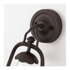 Miners Outdoor Wall Light In Old Bronze Finish With Seeded Glass IP44