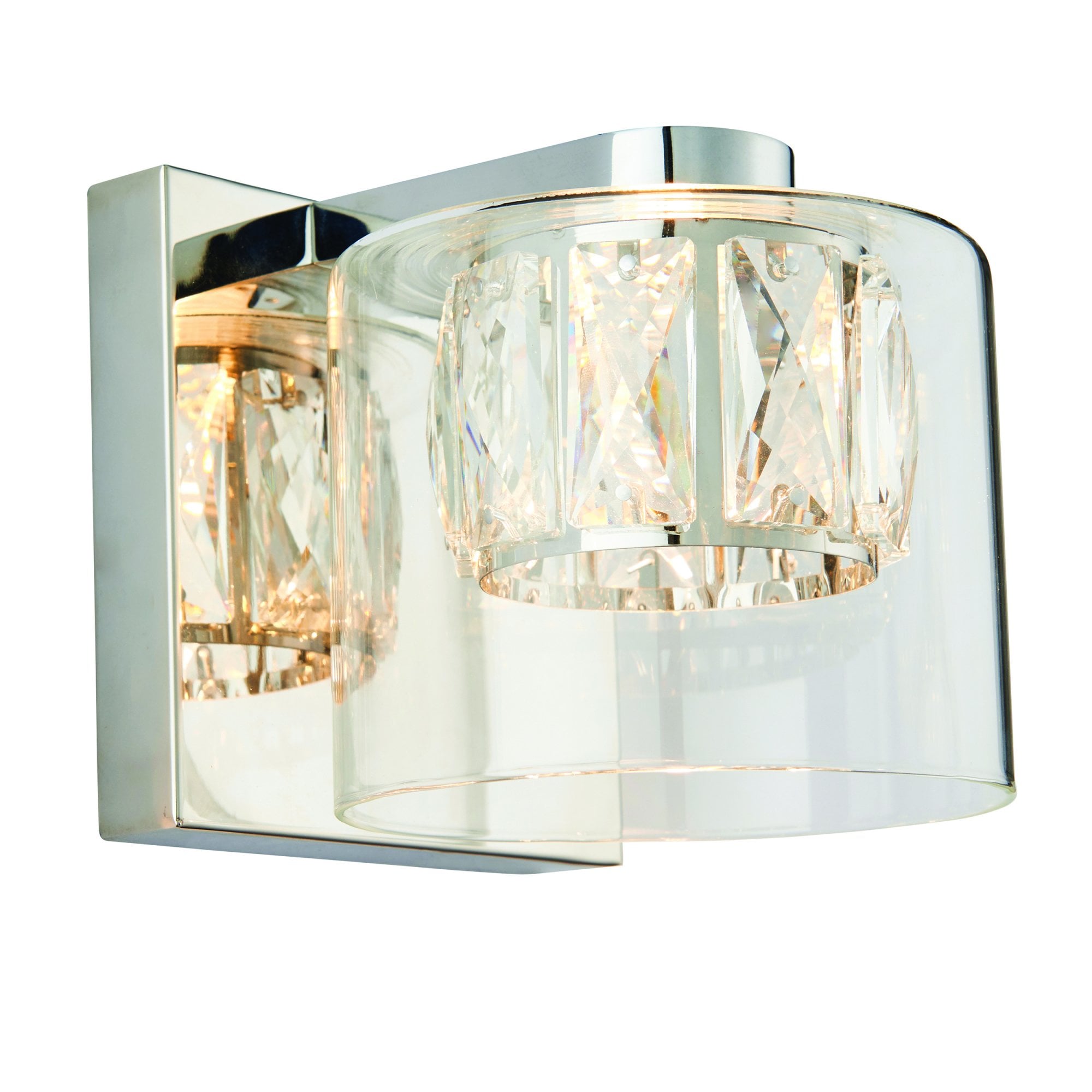 Verina Stylish Single Wall Light In Chrome Finish 76521