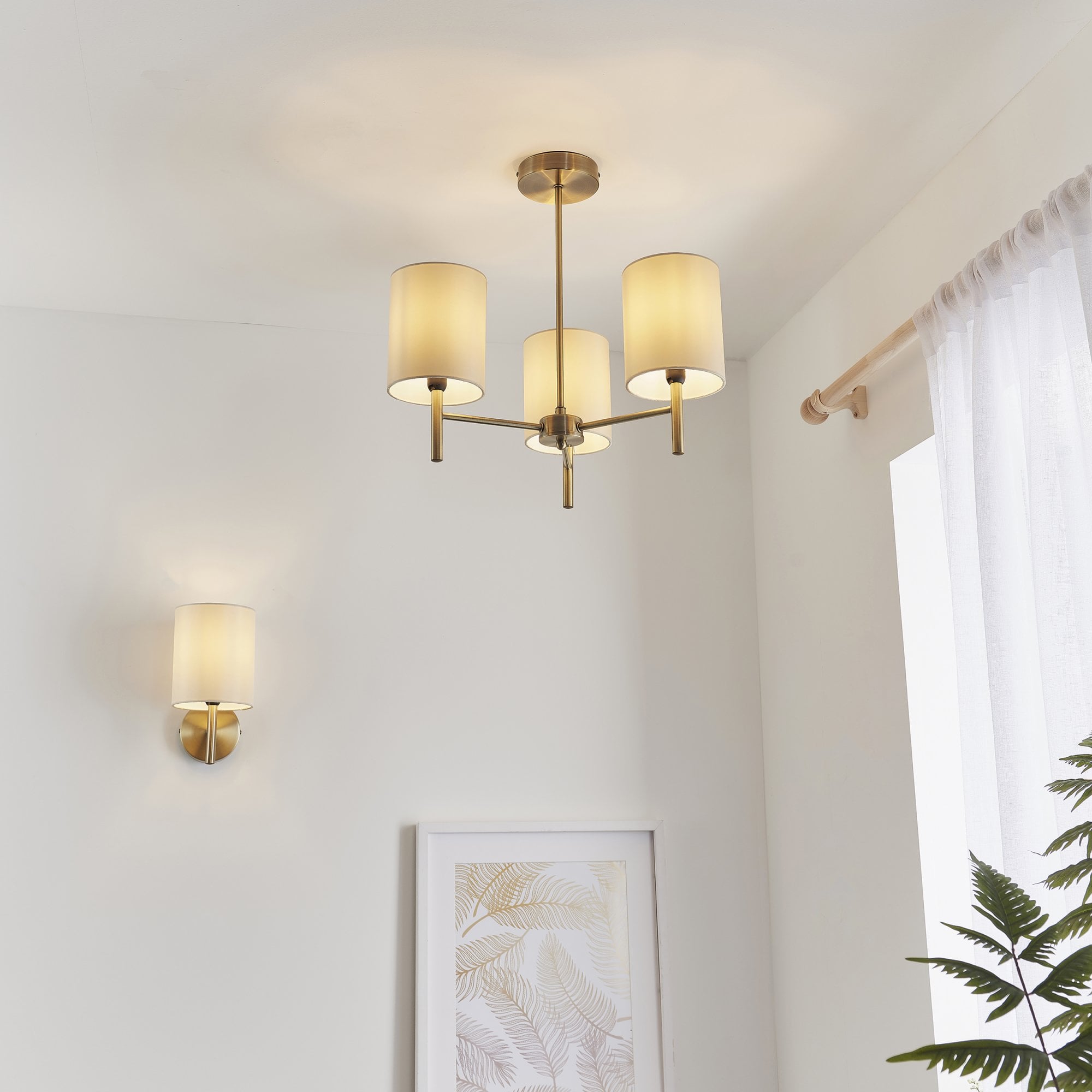 BRIO-1WBAB 1 Light Wall Light in Antique Brass Finish
