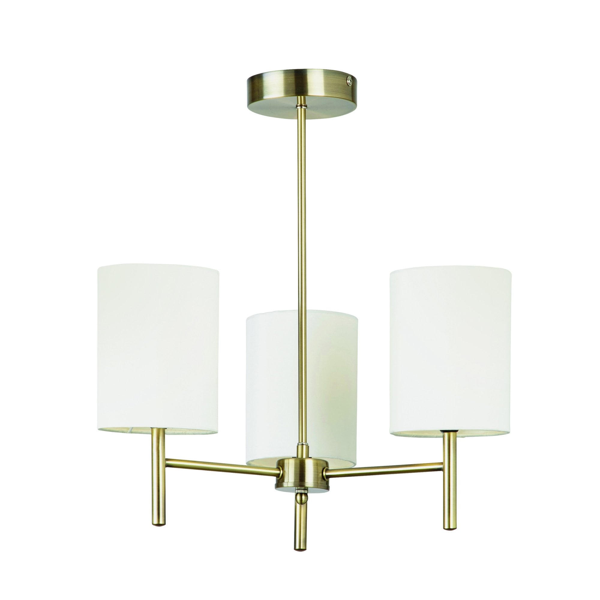 BRIO-3AB 3 Light Ceiling Light in Antique Brass Finish