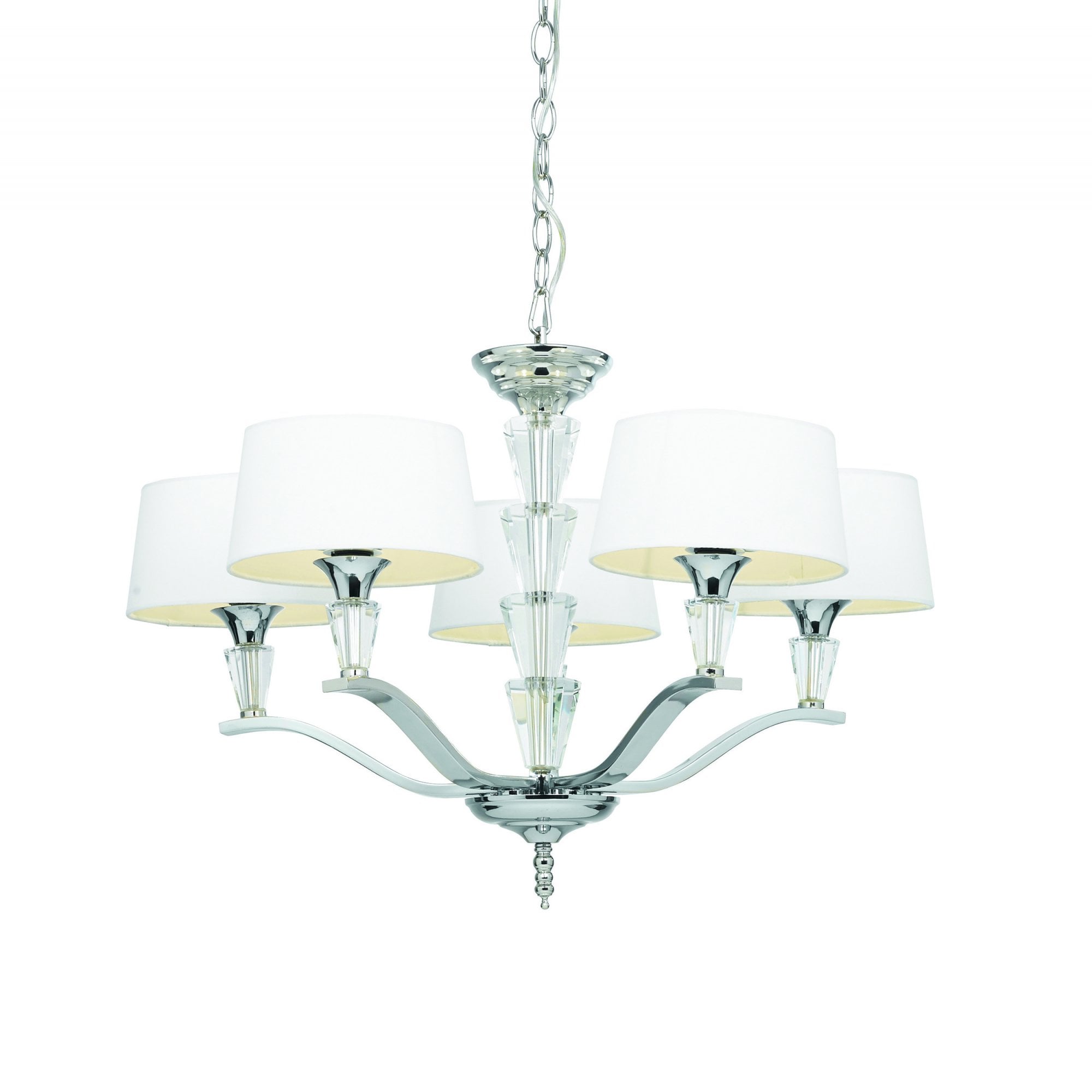 FIENNES-5NI 5 Light Stylish Polished Nickel Multi Arm Light
