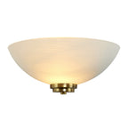 WELLES-1WBAB 1 Light Grooved Glass Antique Brass Wall Uplighter