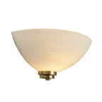 WELLES-1WBAB 1 Light Grooved Glass Antique Brass Wall Uplighter