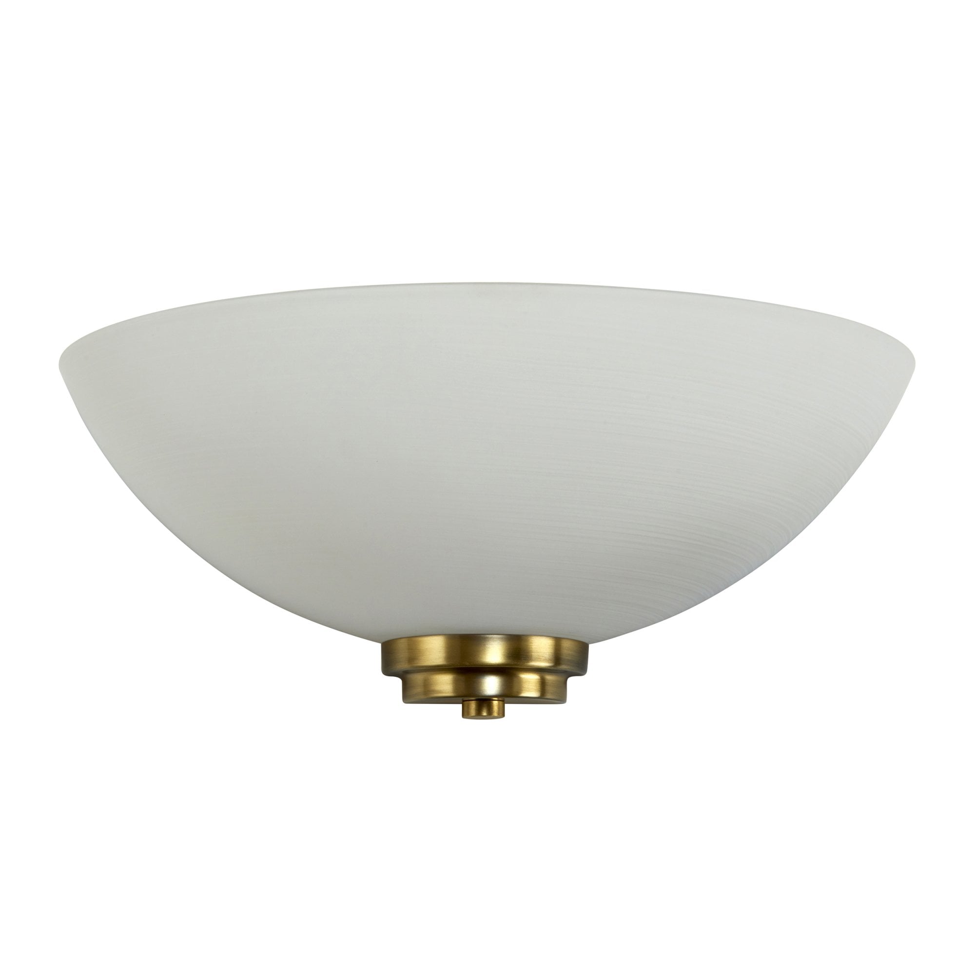 WELLES-1WBAB 1 Light Grooved Glass Antique Brass Wall Uplighter