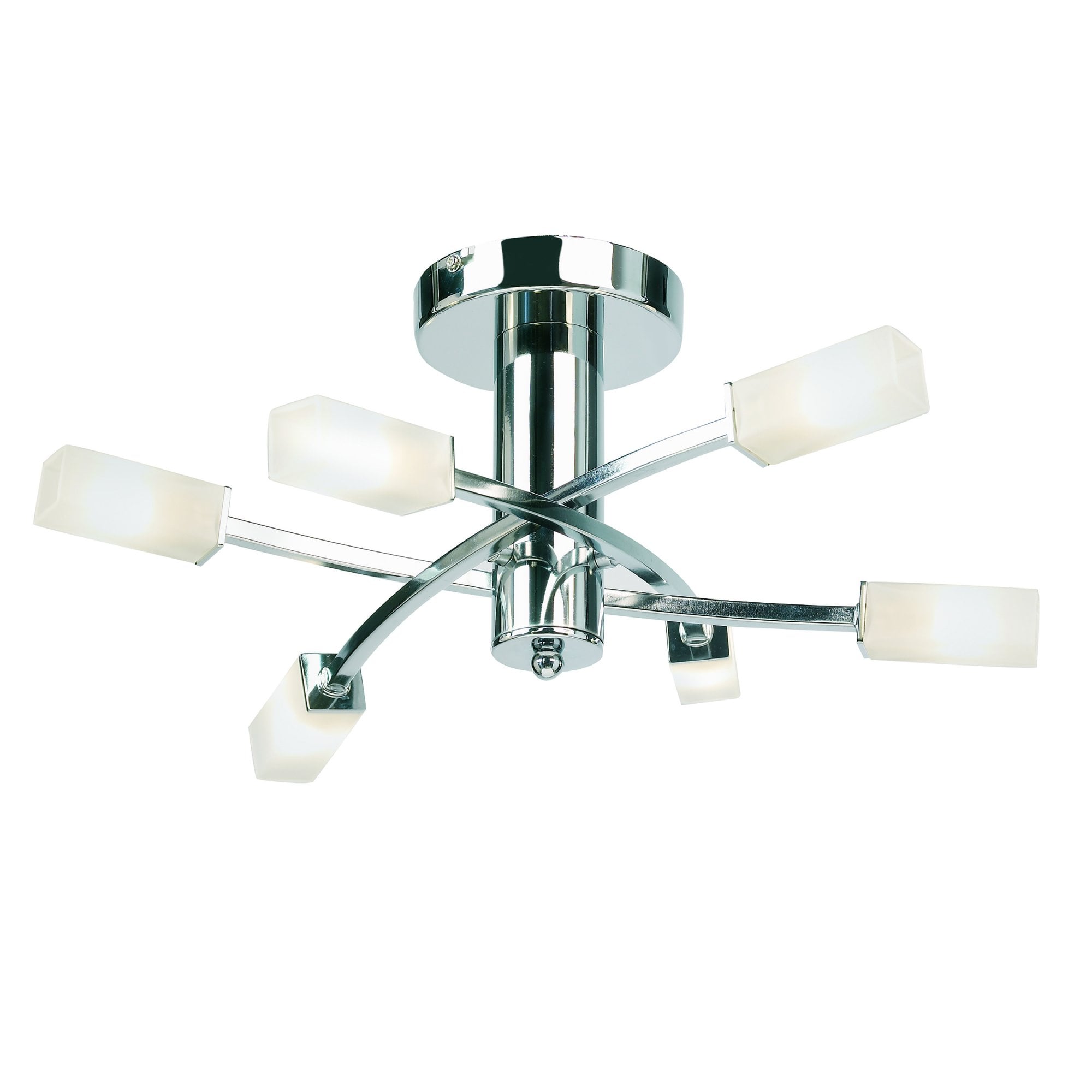 146-6CH 6 Light Semi-Flush Light In Polished Chrome