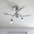 146-6CH 6 Light Semi-Flush Light In Polished Chrome