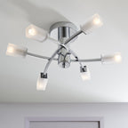 146-6CH 6 Light Semi-Flush Light In Polished Chrome