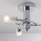 Modern 3 Light Semi-Flush Light In Polished Chrome - 146-3CH