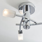 Modern 3 Light Semi-Flush Light In Polished Chrome - 146-3CH