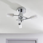 Modern 3 Light Semi-Flush Light In Polished Chrome - 146-3CH