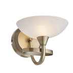 CAGNEY-1WBAB 1 Light Glass & Antique Brass Wall Light