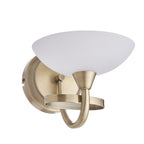 CAGNEY-1WBAB 1 Light Glass & Antique Brass Wall Light