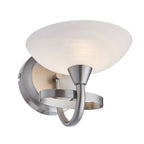 CAGNEY-1WBSC 1 Light Glass & Satin Chrome Wall Light
