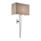 MORETO-1WBCH Chrome Wall Light Complete With Grey Shade