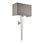MORETO-1WBCH Chrome Wall Light Complete With Grey Shade
