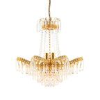 96819-GO Adagio 9 Light Gold Finish & Glass Chandelier