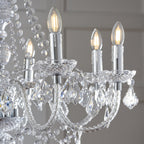 308-8CL 8 Light Chandelier In Clear Acrylic