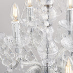 308-8-4CL 12 Light Chandelier In Clear Acrylic